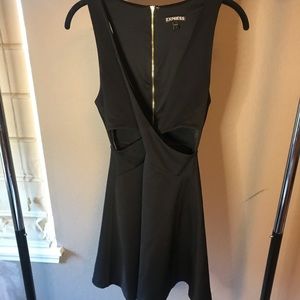 Little black dress w/ slits underneath chest area